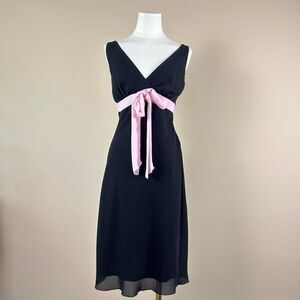 Gorgeous Y2K Coquette Bisou Bisou Pink Tie Evening Dress